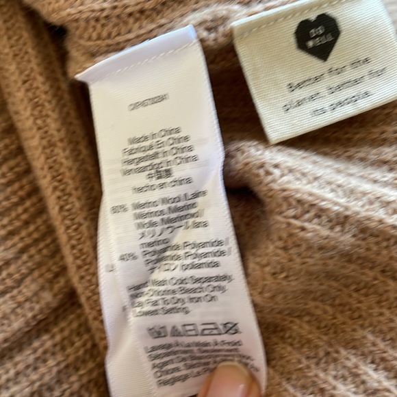 Madewell long sleeve camel color sweater with zipper - Picture 5 of 9